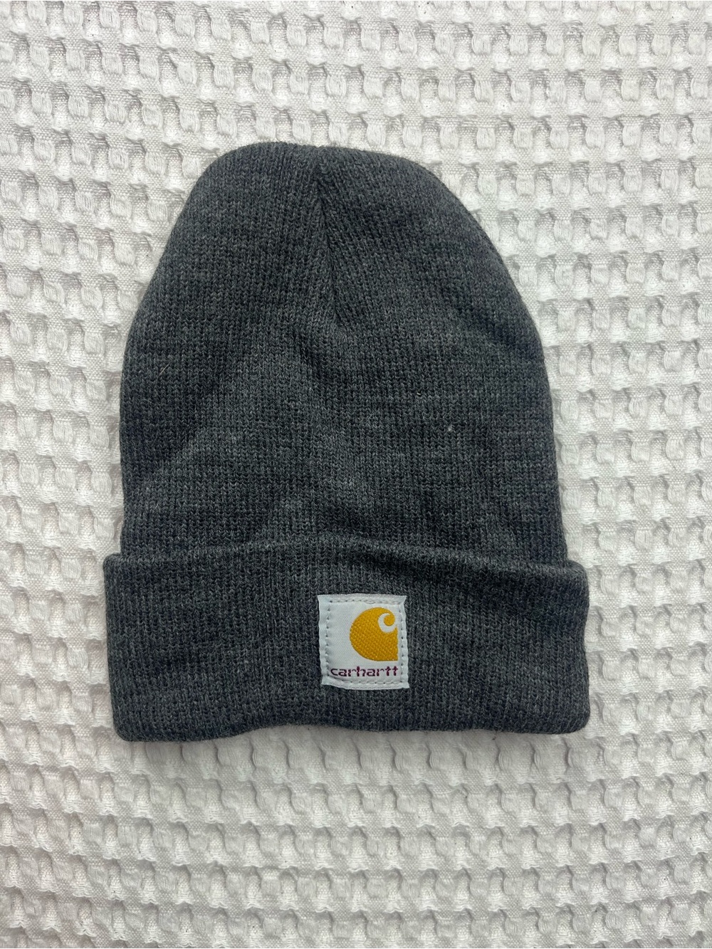 Carhartt Toddler Beanie Hat Charcoal Gray Cuffed Knit One Size